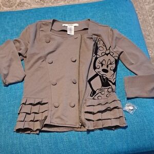 Disney Parks Authentic Gray Kids Blazer with Character Print New Size Small